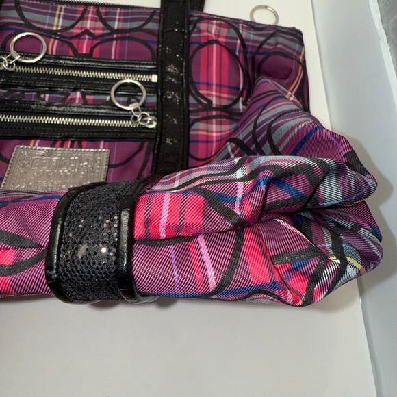 Coach Poppy Tartan Plaid Shoulder Bag / Tote No G0982-14360, Very Good Condition - Picture 7 of 12